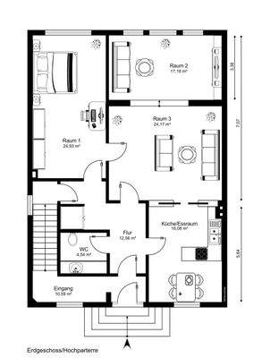 Erdgeschoss-Hochparterre
