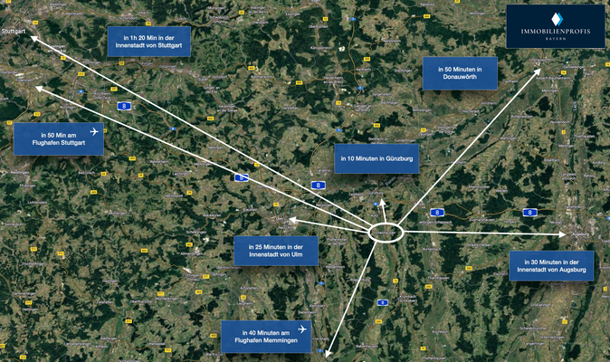 Landkreis Günzburg - Lage Ichenhausen