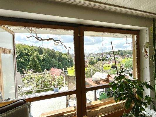 Blick aus dem Wohnzimmer