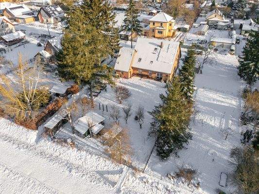 Drohnenansicht des Hauses