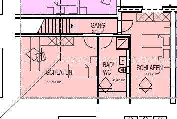 2.2.2 Beispielgrundriss 3-Zimmerwohnung DG