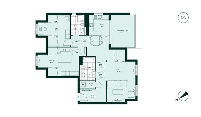 Grundriss der Eigentumswohnung