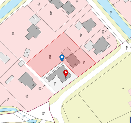 Fläche Grundstück und Fleischerei