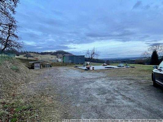 Blick Zufahrt Bauplatz