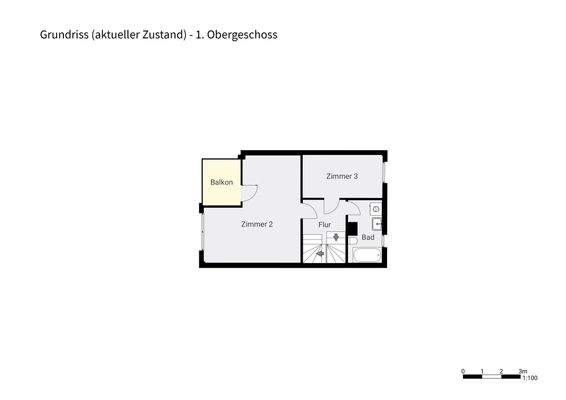 Grundriss - aktueller Zustand - 1.OG