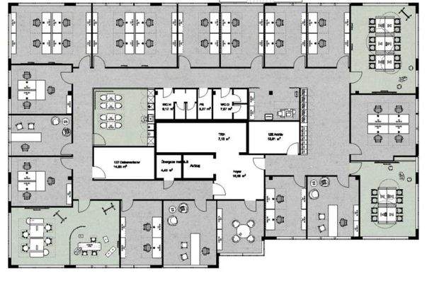 1. OG Verzimmerung Grundriss