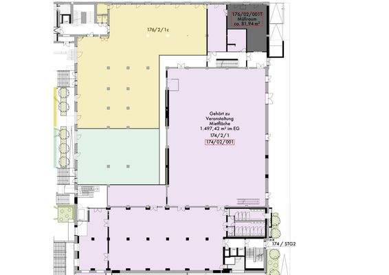 Plan EG Top 02.01 Veranstaltungshalle
