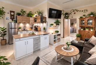 Wohnzimmer und Küche