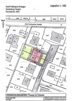 Lageplan für ein Doppelhaus