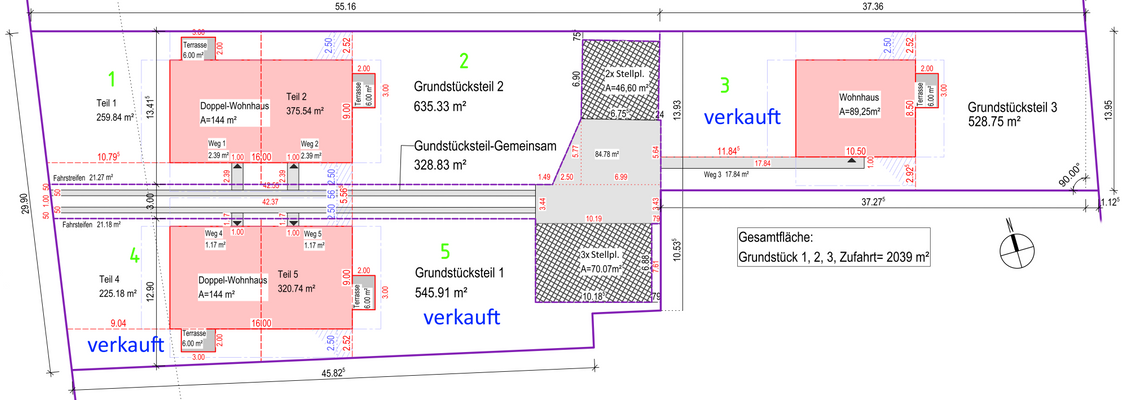Lageplan - "Grundstücksteil 2"