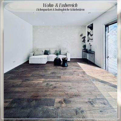 Wohnbereich und Terrassenzugan