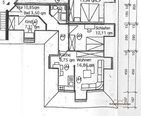 Grundriss Wohnung 11 (ursprünglicher Grundriss)