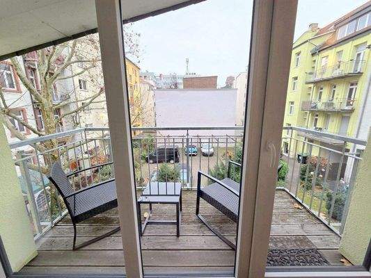 Blick auf den Balkon