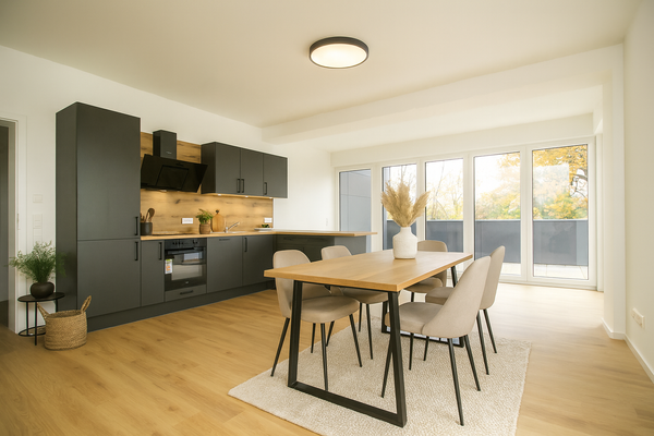 Küche, Wohn- und Essbereich