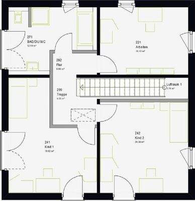Grundriss LS 15 01 W Obergeschoß