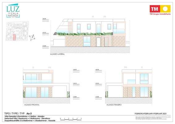Schnitt Typ A1-3 DHH 3 SZ 3 Bäder