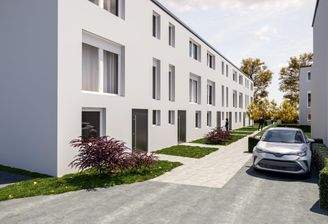 Vorderansicht Reihenhäuser