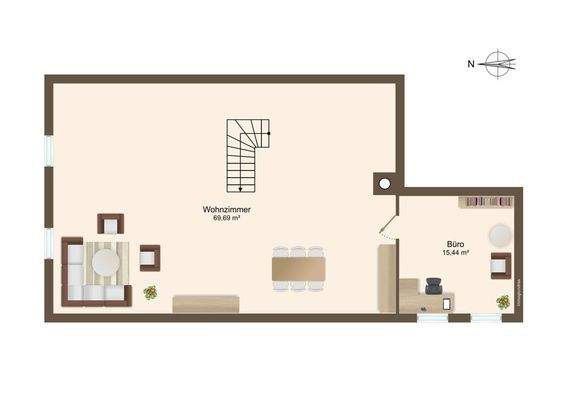 Grundriss Dachgeschoss (nicht ausgebaut)