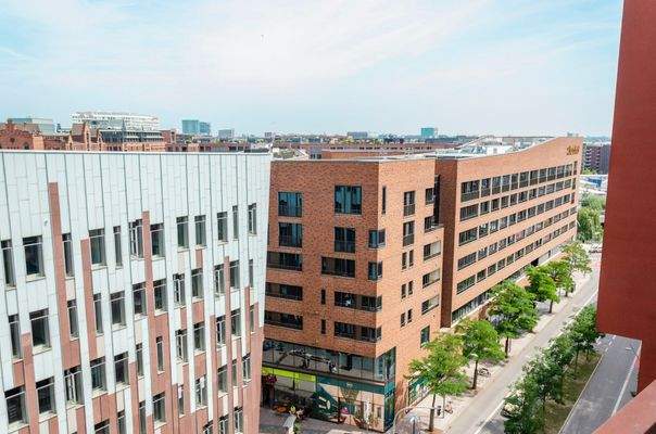 Ausblick der Loggia über Hamburg