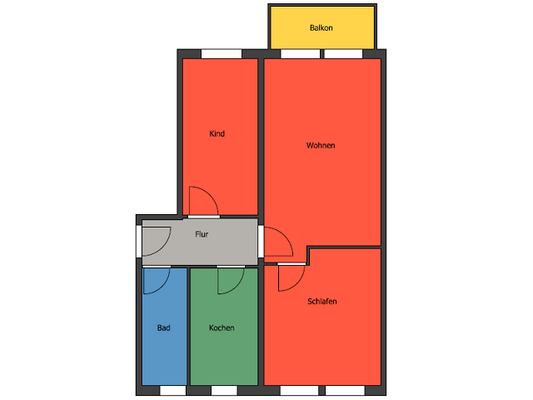 Grundrissskizze - Abweichungen möglich