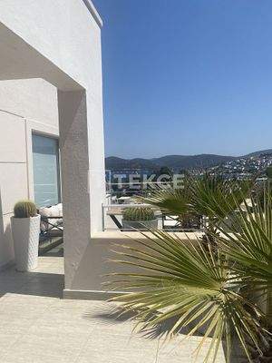 Furnished Apartment with Cove View in Bodrum Türkbükü