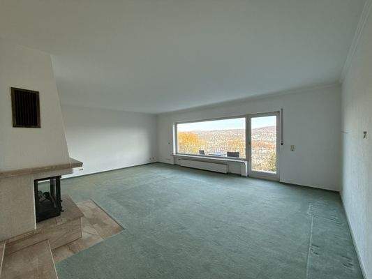 Wohnzimmer mit Blick über Koblenz