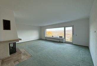 Wohnzimmer mit Blick über Koblenz