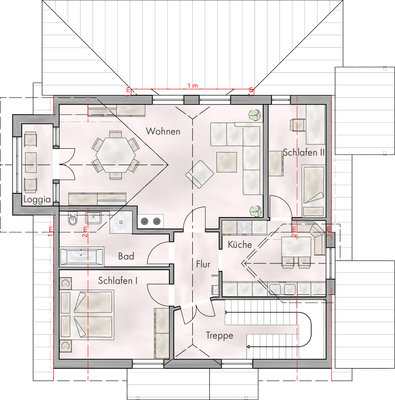 Grundriss Obergeschoss