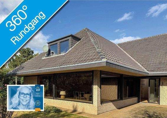 Winkelbungalow mit breitem Dachüberstand