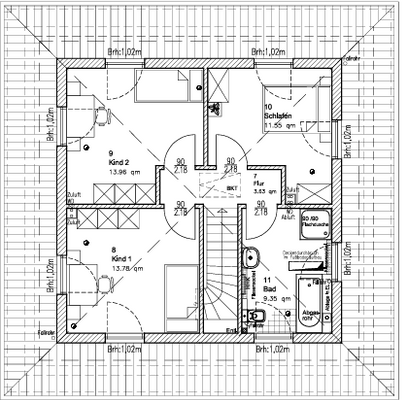 Grundriss-Idee Obergeschoss