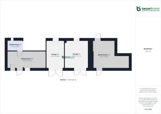 Grundriss Nebengelass