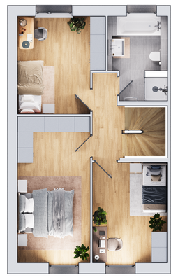 Kuschelalarm im Obergeschoss