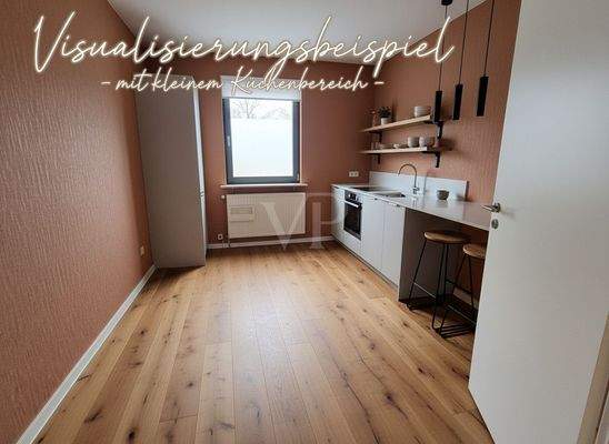 OG Visualisierung Küche neben Wohnzimmer
