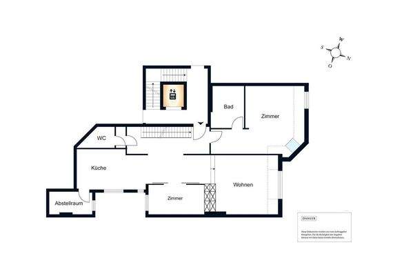 Grundriss Alternative 3 Zimmer