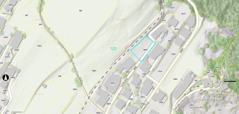 Zufahrt über Servitutsweg- Privatweg