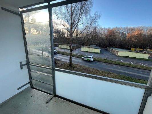 Balkon mit Glaselementen