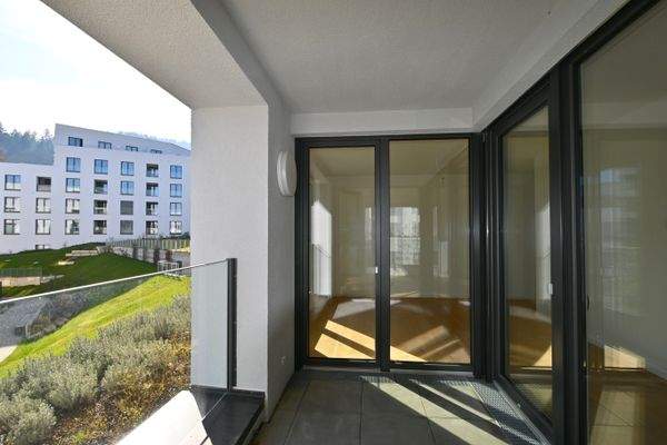 Loggia mit Blick ins Grüne