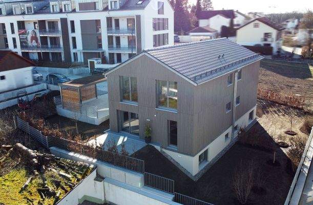 Ansicht Doppelhaushälfte Vogelperspektive