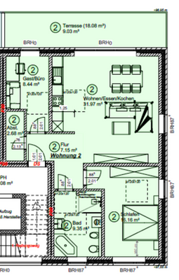 Luxuswohnung, 3 ZKB, großer Balkon, Tiefgarage in 