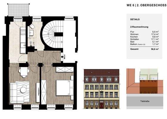 Grundriss WE 06 Talstraße 16