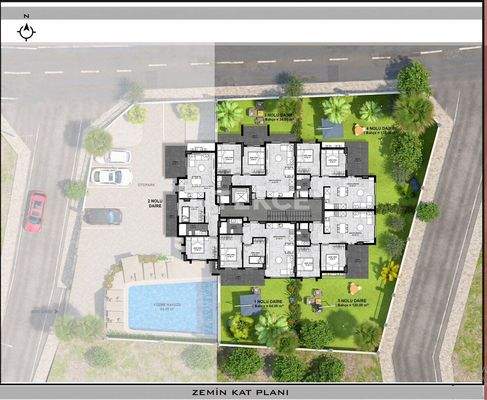 City-View Flats for Sale with a Communal Pool in Alanya Antalya