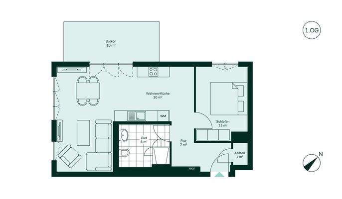 Komfortabler Grundriss