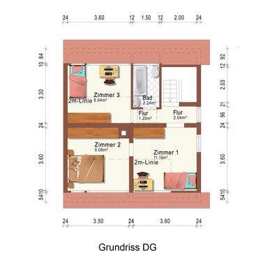 2-FH-DHH, Grundriss DG