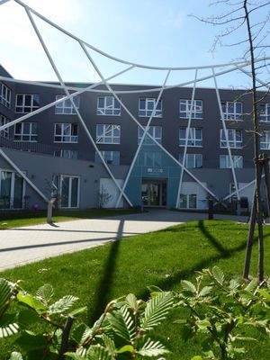 Hauseingang des SCI:Q CampusLiving