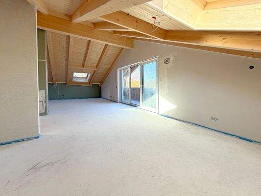 Rohbau offener Wohn-/Essberich 