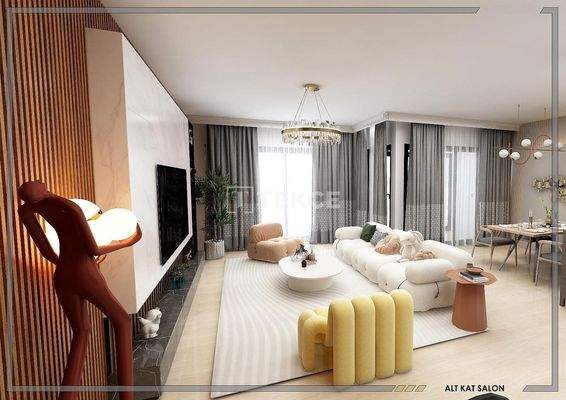 Large Duplex Apartment with Sea View in Bostanlı Karşıyaka