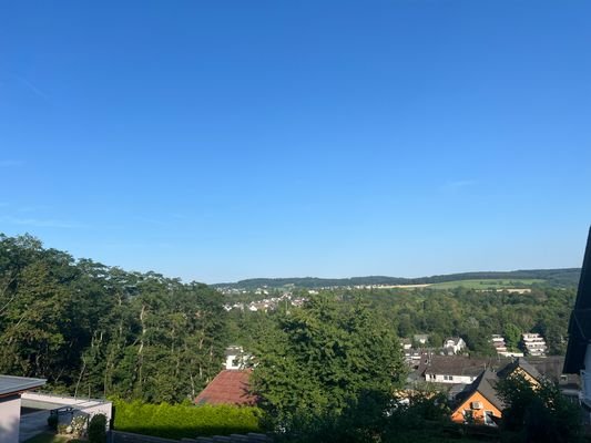 Aussicht vom Balkon vom Obergeschoss 