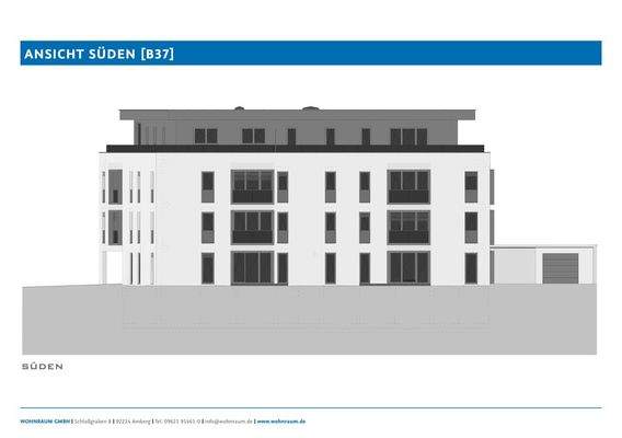 Das Neubauprojekt - Ansicht Süden [B37]
