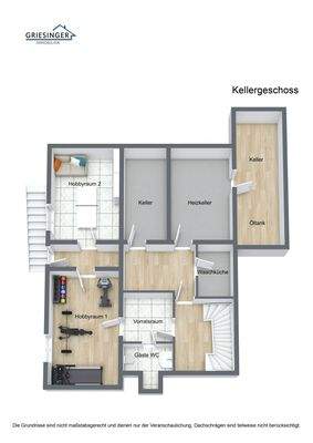 3D Grundriss- Kellergeschoss