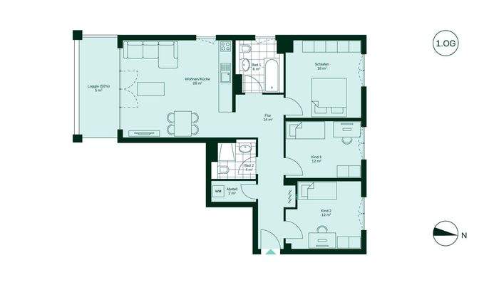 Grundriss der Eigentumswohnung